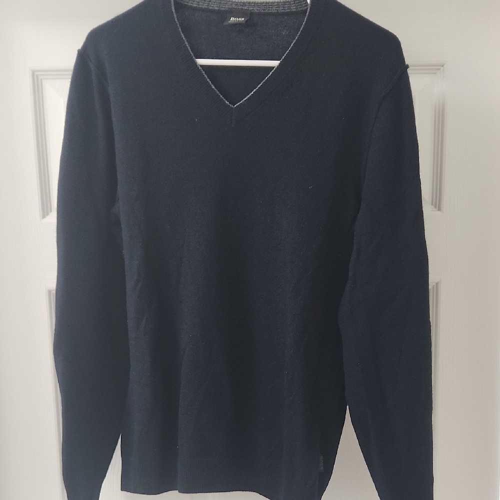 Hugo Boss Black V-Neck Sweater Classic Pullover